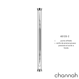 Extractor de espinillas puntos negro acne grasa sebo de la nariz cara exfoliante, para uso medico, dermatológico, spa, de acero inoxidable 316 grado quirurgico, Blemish para profesionales. (40120-2)