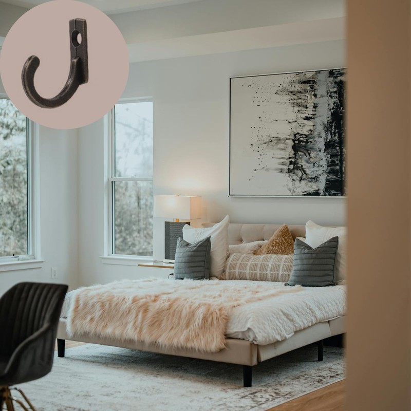 sundrerfect Set of 20 Black Zinc Alloy Wall Hooks 24x17mm