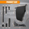 Daola888 Long Water Pump Alternator Bracket, Black, Compatible with Chevy