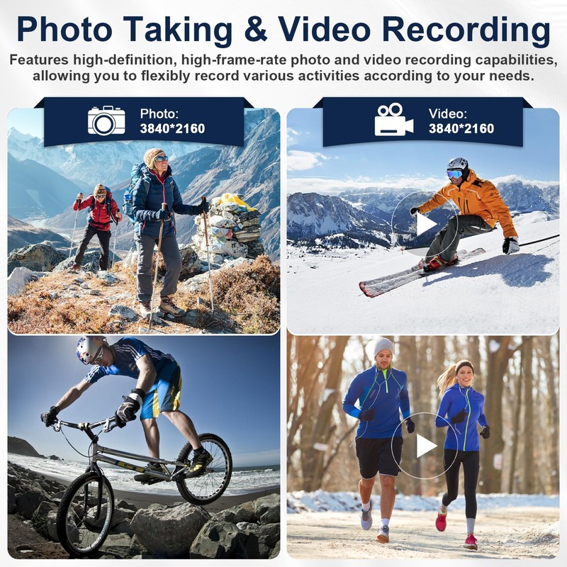 Mini Body Camera with 32GB Card, 4K Wearable Action Camera