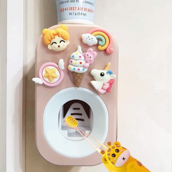 Automatic Kid Toothpaste Dispenser for Shower,Toothpaste Squeezer for Kids &