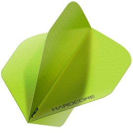 RED DRAGON Hardcore Fluoro Green Extra Thick Standard Dart Flights - 5 Sets Per Pack (15 Dart Flights in Total)