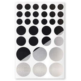 Reflexsticker Circles Dots Classic Edition with 6 Colours to Choose From Two Reflection Levels (Light and Pro) | Radian Size L (16 x 10.5 cm) | for Prams, Bikes, Scooters, Helmets (Light Black)