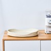Beige Travertine Marble Serving Tray with Handles - 14x10 inches,