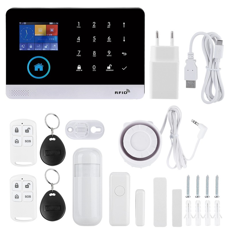 433MHZ Wireless GSM+GPRs WIFI Intelligent Video Alarm Smart Home Security