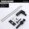 AmirLans Black Faucet Bathroom, Stainless Steel Matte Black Bathroom Faucet