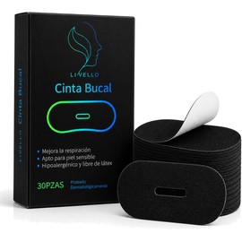 LIVELLO Cinta Bucal para Dormir Mouth Tape Antironquidos 30 Tiras Bucales Cinta para Dormir con la Boca Cerrada Favorece la Respiración Nasal Hipoalergénica 30 Piezas