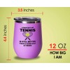 Tennis Pink Wine Tumbler 12oz - bad day of tennis