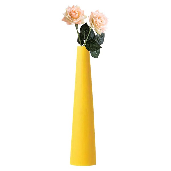 Ceramic Bud Vase Tall Conic Single Stem Flower Vase for
