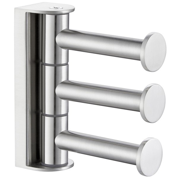 Suyar Swivel Towel Hook, SUS 304 Stainless Steel Bathroom Robe