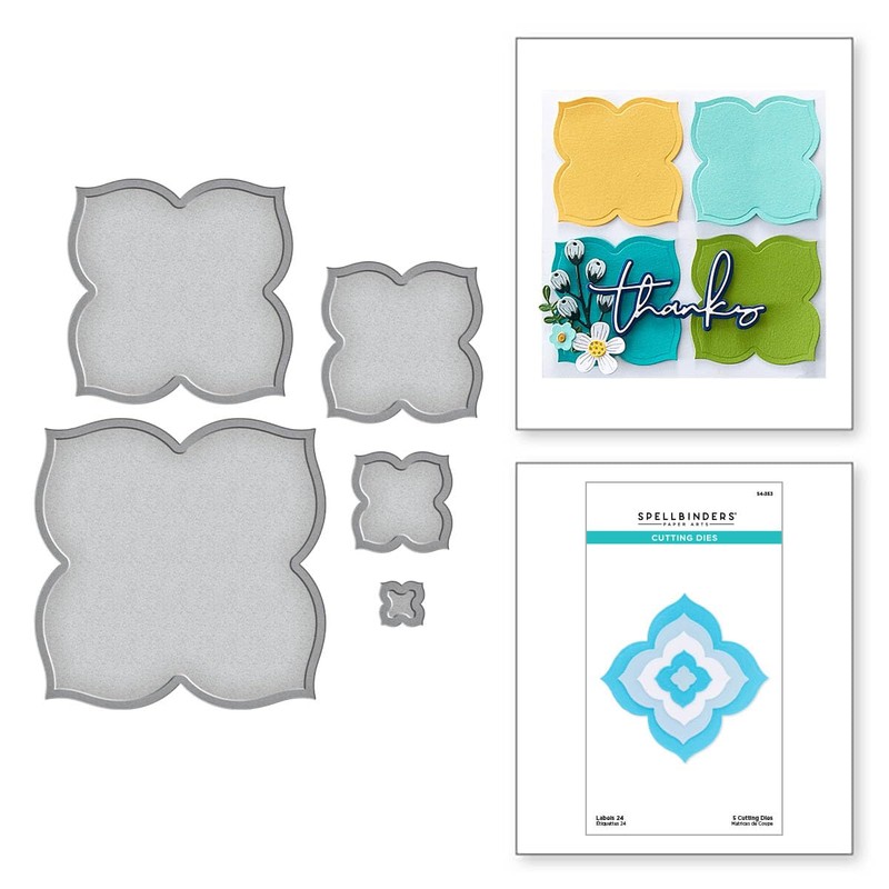 Spellbinders S4-353 Nestabilities Labels 24 Die Template