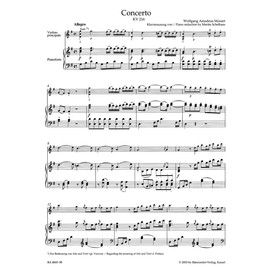 Concerto for Violin No.3 in G major K.216 (Violin & Piano)