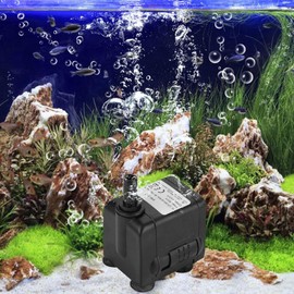 6W Ultra Quiet Submersible Water Pump Fish Pond Aquarium Tank Fountain