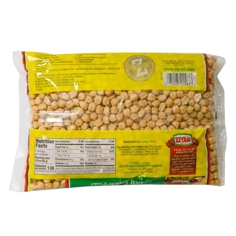 Ziyad Dry Chickpeas, Garbanzo Beans, Ancient Grains, No Additives, No
