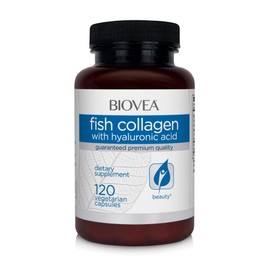BIOVEA COLÁGENO DE PESCADO CON ÁCIDO HIALURÓNICO 120 Cápsulas