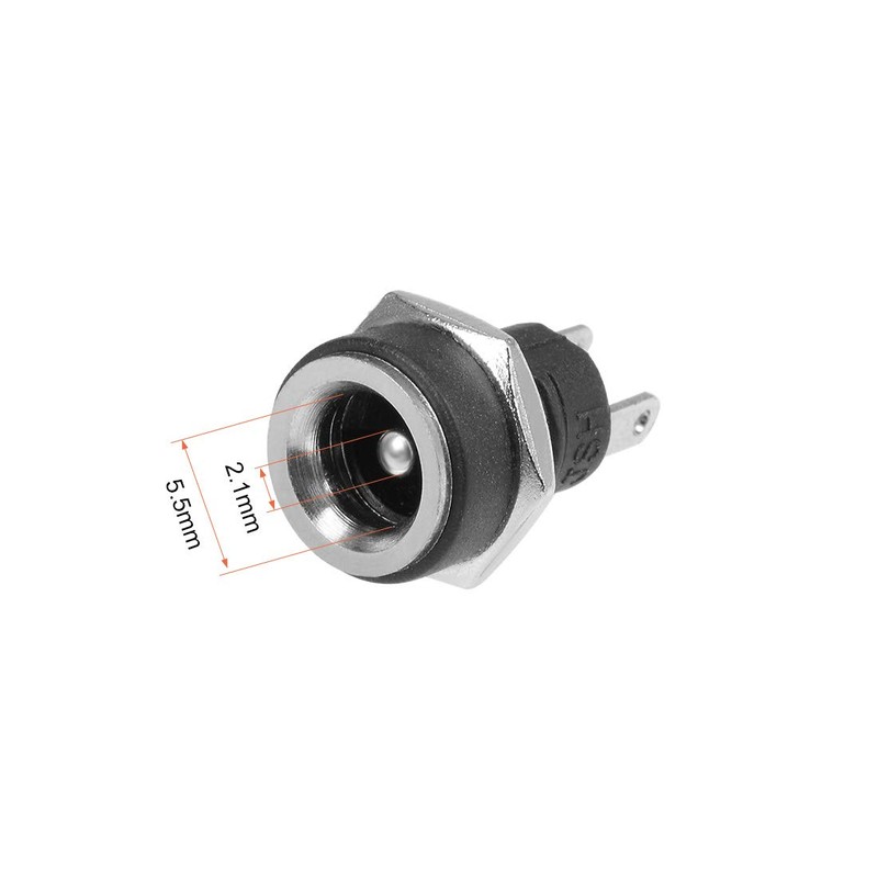 sourcing map 2.1mmx5.5mm DC Power Jack Female DC 30V Panel