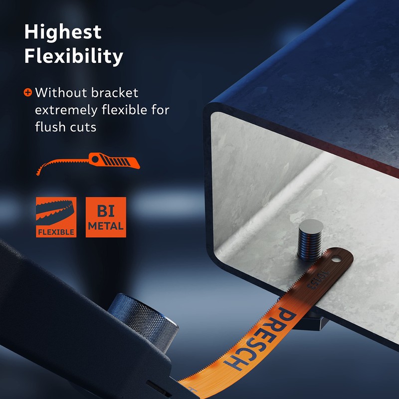 Presch Junior Hacksaw Flexible 300mm - 3in1 Hacksaw for Metal