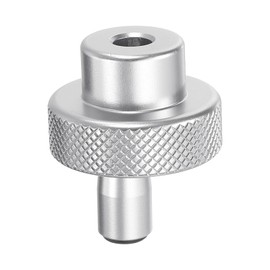 HARFINGTON Aluminum Alloy Handwheel 30mm OD 7mm Bore Lathe Hand Wheel with Rotate Handle Aluminum Milling Machine Handle with Wrench and 2pcs Screws for Milling Machine Lathe, Silver Tone