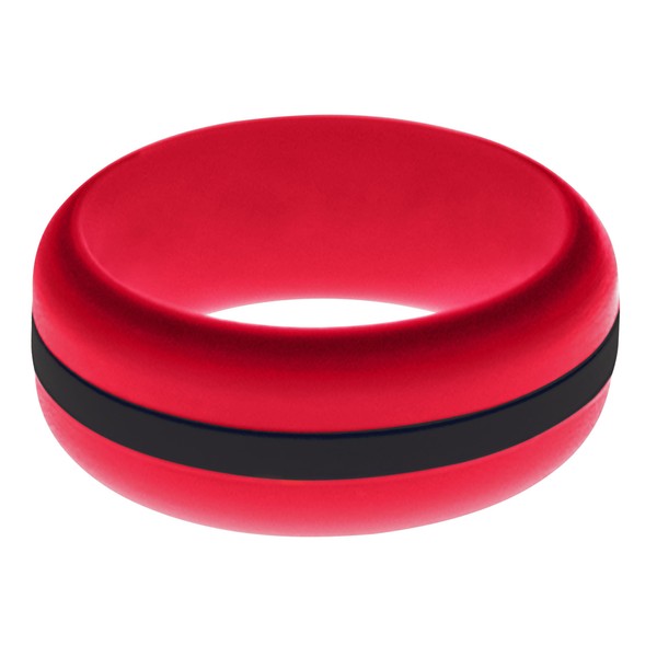 FLEX Ring - Womens Mens Red Silicone Ring - Changeable Color Bands - Many Colors - Safe, Durable, Everyday Wear Wedding Band - 1 Ring - Sizes 4-16