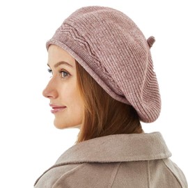 Women French Beret Hats Winter Fashion Casual Classic Purple Warm Wool Paris Baret Artist Berret Cap Scottish Tam boinas de Mujer, for Teen Girls Womens Mother Lady