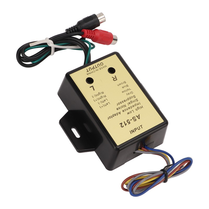 2 Channel Line High Low Impedance Adapter Audio Speaker Level