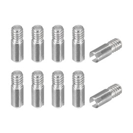 uxcell 10Pcs M2 x 6mm Slotted Cylindrical Pin 304 Stainless Steel Dowel External Thread Locating Pin for Furniture Cabinets