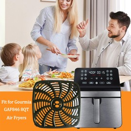 CyHiThai 8QT Square Air Fryer Crisper Plate for Gourmia GAF846 Air Fryer, Premium Nonstick Air Fryer Grill Plate Pan Rack Tray Insert Grate Grid Shelf for Gourmia 8QT Air Fryers, Dishwasher Safe
