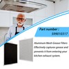 99010317 Charcoal Filter, For Broan Range Hood（11.81X 11.33X 0.4 in）-