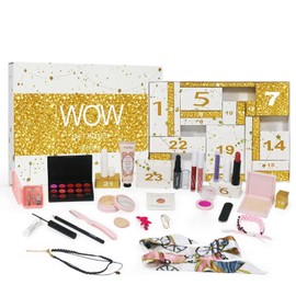 Makeup Advent Calendar 2024 for Teens Girls, Christmas Countdown Calendar Surprise Makeup Gift Kit, Include Eyeshadow, Lip Gloss, Blush, Concealer, Mascara