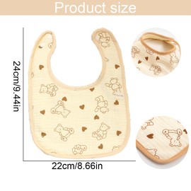 Baby Bibs, Pack of 2 Soft Cotton Neckerchief, Baby, Waterproof Baby Bibs for Newborns, Waterproof Drool Bibs Baby with Adjustable Press Stud