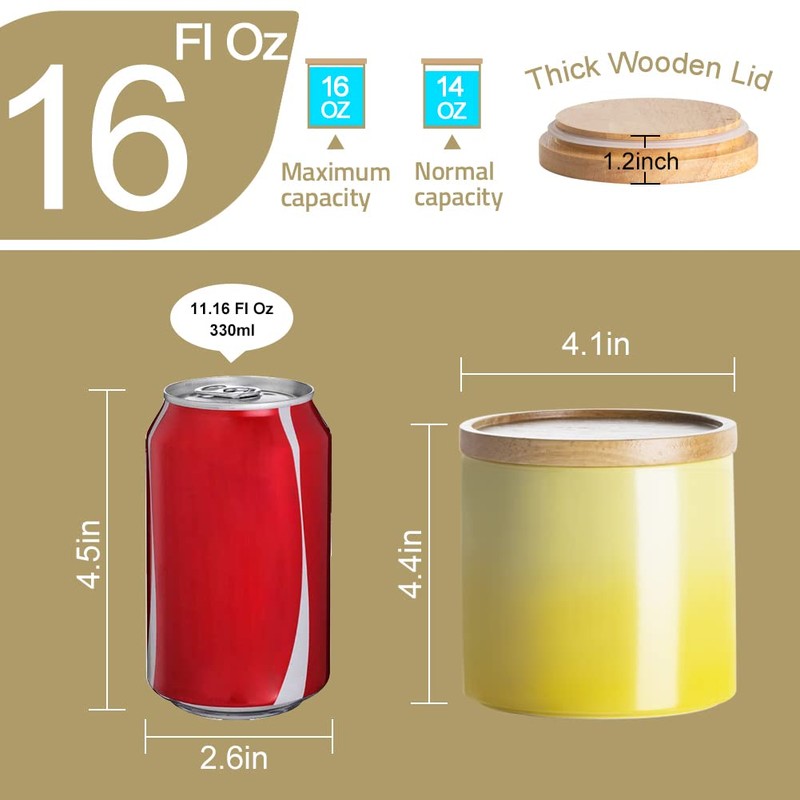 Sweejar Ceramic Food Storage Jar, Stackable Kitchen Canisters, Containers with