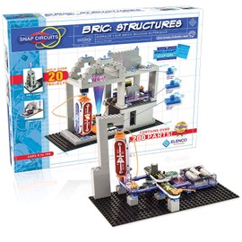Snap Circuits BRIC: Structures | Brick & Electronics Exploration Kit | Over 20 Stem & Brick Projects | Full Color Project Manual | 20 Parts | 75 BRIC-2-Snap Adapters | 140+ BRICs
