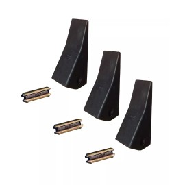 Quality Aftermarket 3 Backhoe / Skid / Mini Ex Bucket Teeth w/ Pins - 23, 230, 230SP, D51750, T230SP