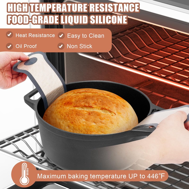 Gonsir Silicone Bread Sling, Non-Stick & Easy Clean Dutch Oven