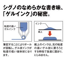 Mitsubishi Pencil Gel Ballpoint Pen Uni-Ball Signo Ultra Fine Point 0.28 Blue Black 10 Pieces Hako UM15128.64