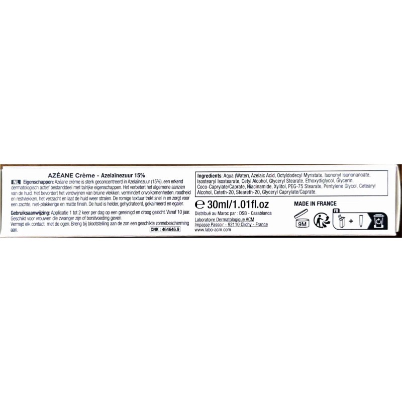 Acm Azéane Crema 30ml Ácido Azelaico 15% 30ml Día/noche