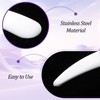 LLOUSSAK 3 spatole cosmetiche, in acciaio inox, curvo per make-up,