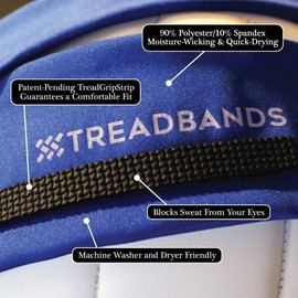 TREAD BANDS TreadBands All Terrain Tieback Non Slip Headband - Solid Colors (Navy Blue)