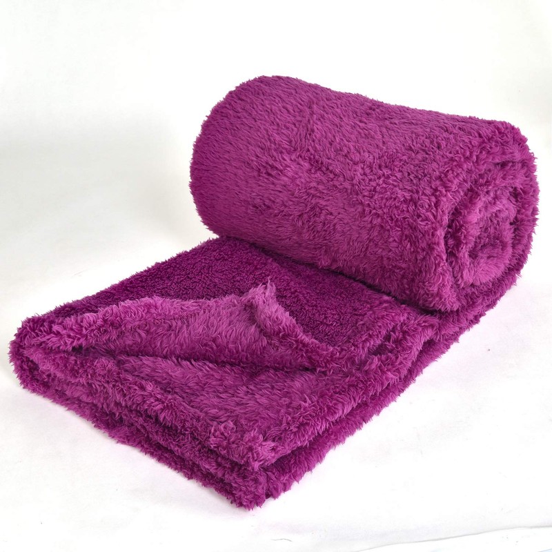 EHC Teddy Fleece Super Soft Warm Fluffy Throw Thermal Sofa