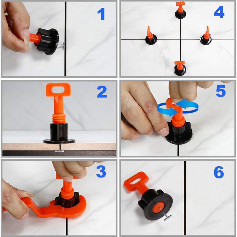 Tile Leveling System Kit with 100pcs Tile Leveler & 2