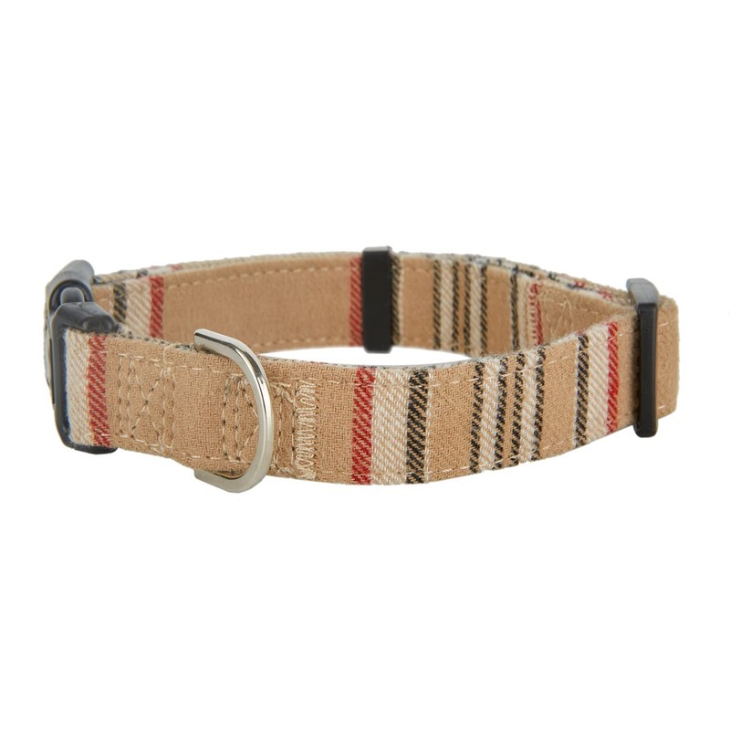 YUDOTE Soft Dog Collar, Fabric Wrapped Checked Collars, Non-Irritating for
