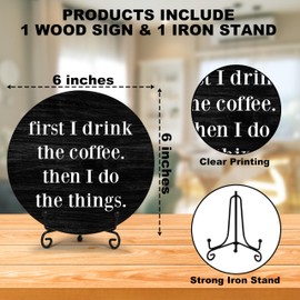 a36 Coffee Bar Decor Sign, Accessories & Must-Haves for Coffee Lovers - Farmhouse Kitchen & Home Office Decor
