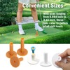 Golf Tee Set, 6 Pieces, Multiple Heights 0.984-3.15 Inch, White