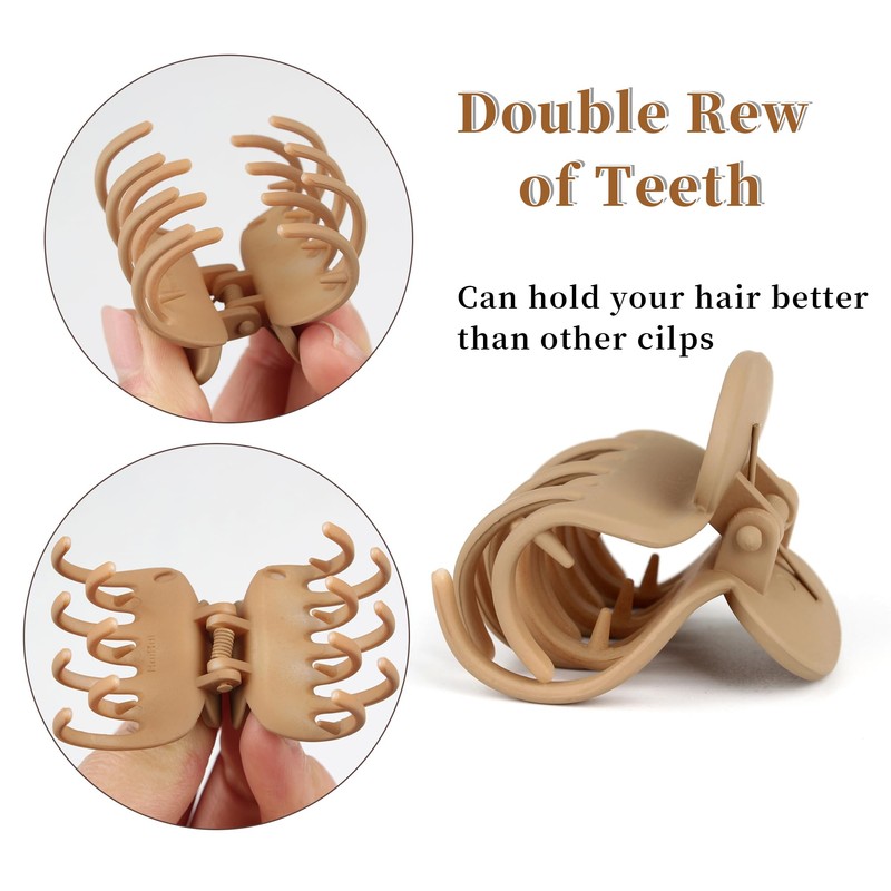 Matte Hair Clips for Women and Girls - 8pcs Rectangle