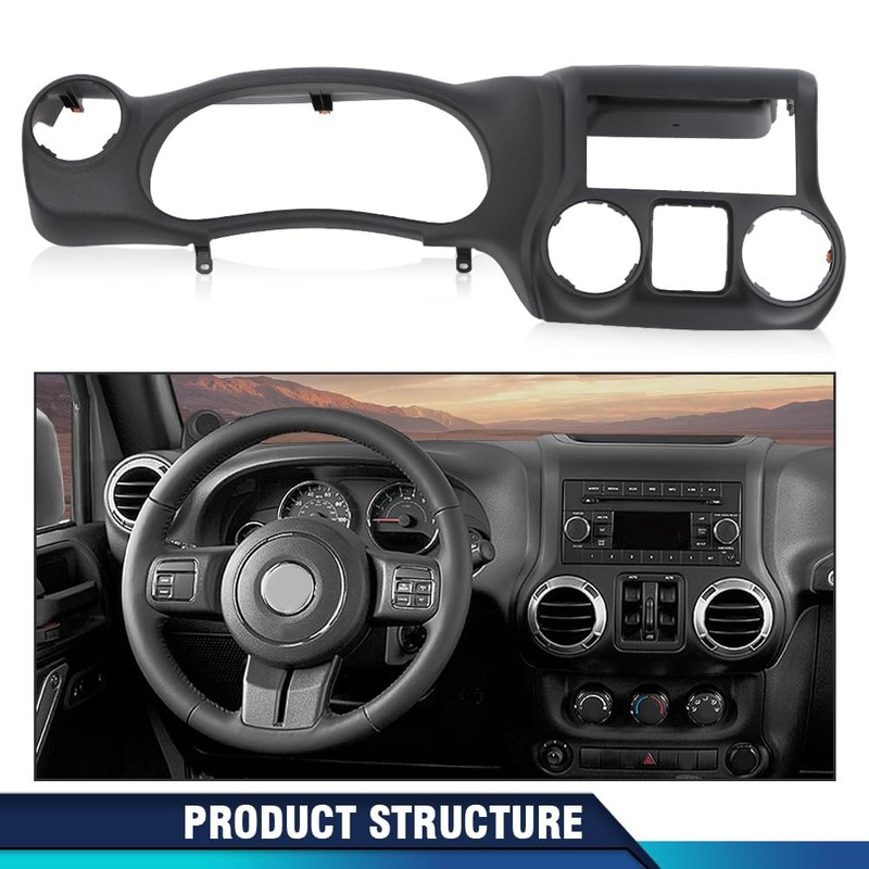 PIT66 Dash Instrument Cluster Trim Panel Bezel Compatible with 2011