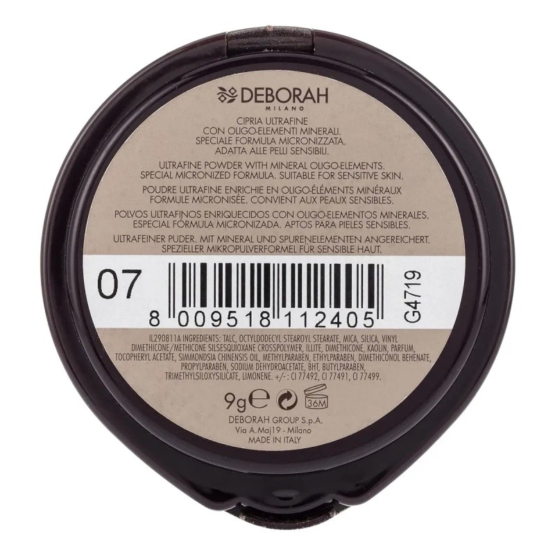 Polvo Compacto Con Oligoelementos Deborah Milano Ultrafine