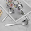 GSHLLO 4 Pcs Stainless Steel Square Spoon Flat Yogurt Spoon