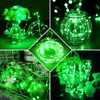 chzk 8 Pack Green Fairy Lights 7Ft 20 LED Twinkle