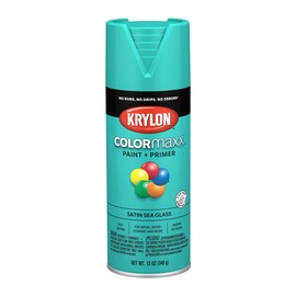 Krylon K05576007 COLORmaxx Spray Paint and Primer for Indoor/Outdoor Use, Satin Sea Glass, 12 Ounce (Pack of 1)