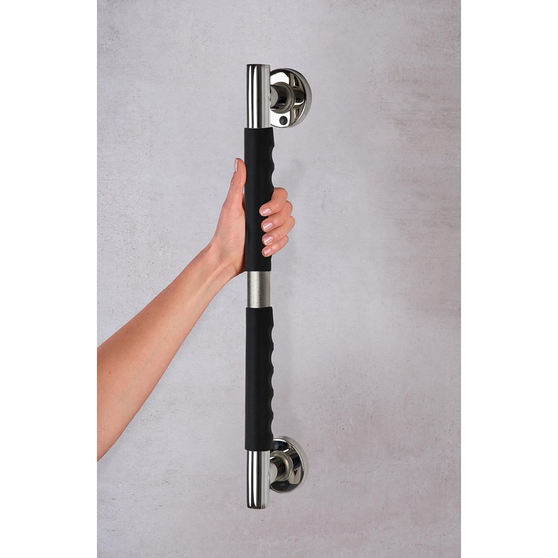 RIDDER Ken Grab Rail with Non-Slip Grip Chrome Black L